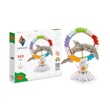 343pc Origami 3D Paperfolding Dolphin Paper Sculpture Kids Toy Kit 8+