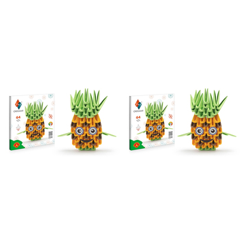 2x 64pc Origami 3D Paperfolding Pineapple Paper Sculpture Kids Toy Kit 8+