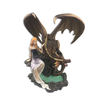 Dragons of Destiny Figurine Resin Plaque Home Decor 30x21cm