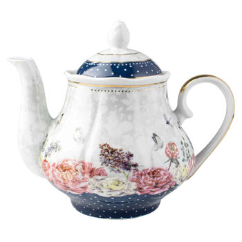 Roses & Butterflies Navy Floral Decorative Teapot 1200ml