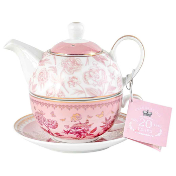 20 Year Roses Tea For One Set Pink 350ml/450ml  Drinking Cup