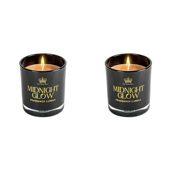 2PK Old Tupton Midnight Glow Scented Candle 160g Round Black