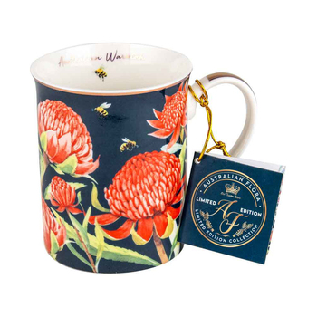 Australian Flora Waratah 360ml Coffee Mug New Bone China