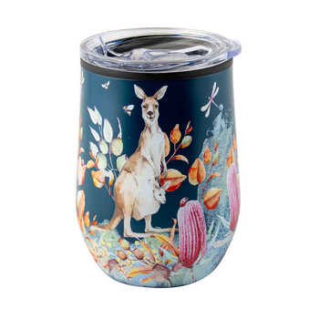 Australian Flora Kangaroo 360ml S/S Insulated Tumbler Double Walled