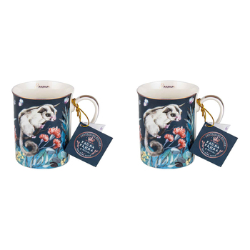 2PK Australian Flora Possum 360ml Coffee Mug New Bone China