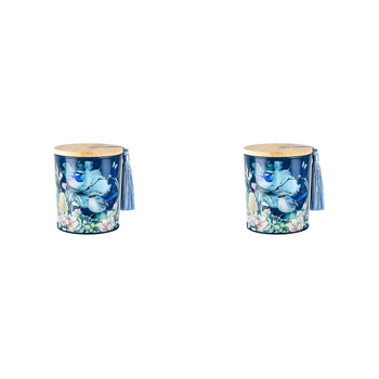 2PK Australiana 300g Vanilla Scented Candle w/ Wood Lid & Tassel - Blue Wren