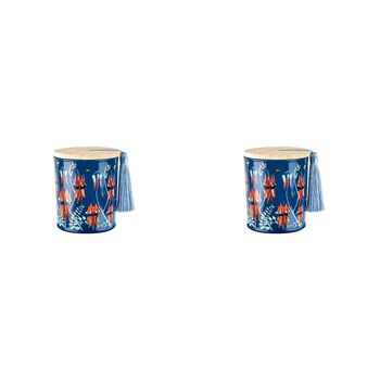 2PK Australiana 300g Vanilla Scented Candle w/ Wood Lid & Tassel - Desert Pea