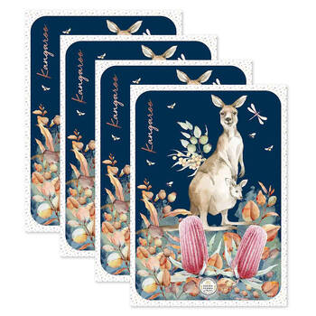 4PK LMD Kangaroo Kitchen Tea Towel Cotton 50x70cm Rectangle