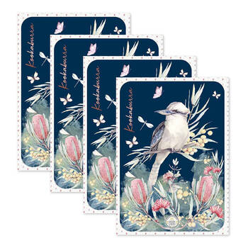 4PK LMD Kookaburra Kitchen Tea Towel Cotton 50x70cm Rectangle