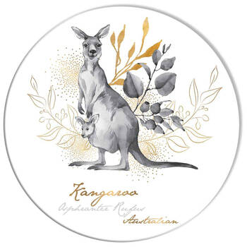 LMD Kangaroo Ceramic Surface Protector Round 25cm - Black/White