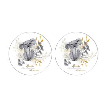 2PK LMD Koala Ceramic Surface Protector Round 25cm - Black/White
