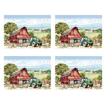 4PK LMD Country Life Cotton Tea Towel Rectangular 50x70cm