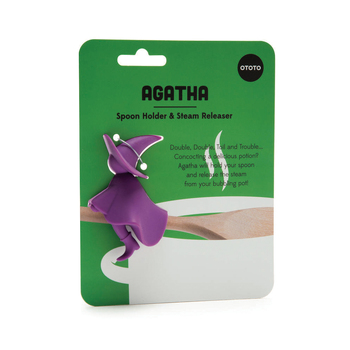 Ototo Agatha Witch 8cm Spoon Holder & Steam Releaser - Purple