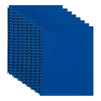 8PK Marbig Premium 20-Pocket Refillable A4 Display Book - Blue