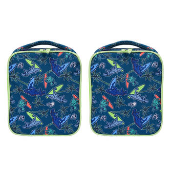 2PK Splosh Out & About Dino Kids/Children Insulated Lunch Bag 21x25cm Blue