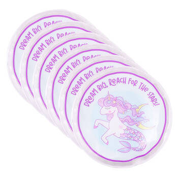 6PK Splosh Out & About Mermicorn Reusable Ice Pack Round Gel-Filled 11cm Purple