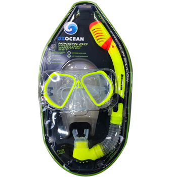 2pc Oz Ocean Ningaloo Kids Swimming Mask & Snorkel Set - Yellow