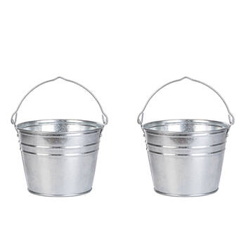 2PK Esschert Design Garden Storage Zinc Bucket Water Container Small 25.2cm