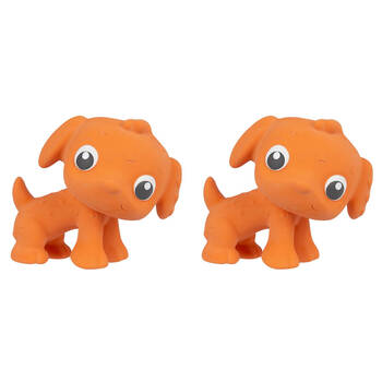 2PK Playgro Earth Eco Play Natural Rubber Pookie Puppy Orange 0m+