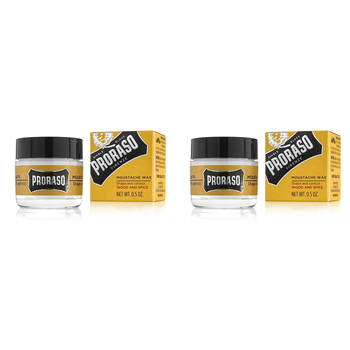 2PK Proraso Moustache Wax Cedar Wood & Spice Scent 15ml