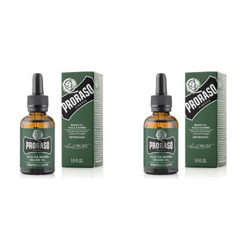 2PK Proraso Beard Oil Men's Essentials w/ Eucalypltus & Rosemary 30ml