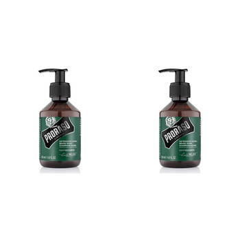 2PK Proraso Beard Wash Menthol & Eucalyptus Scent 200ml