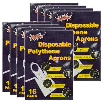 128PK Disposable Polythene Aprons