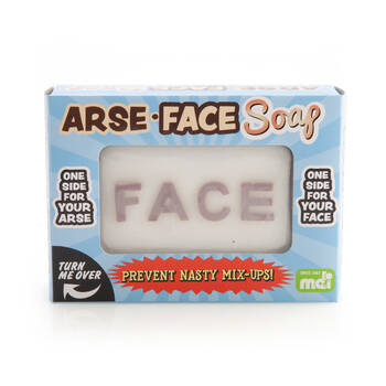 Arse Face Soap Double Sided Milk Chocolate Bar White & Body Soaps