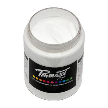 Permaset Aqua Pigmented Fabric and Screen Printing Art Ink 300ml White
