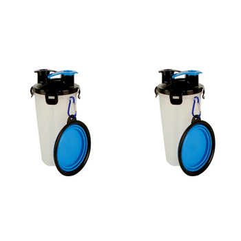 2PK Pro Pet Care 2-in-1 Pet Travel Water Bottle w/ Pop Up Bowl - Assorted