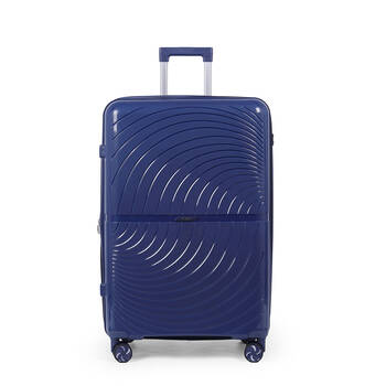 Paklite Solar Large Travel Luggage Suitcase Lightweight 75x50cm Navy
