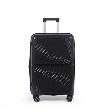 Paklite Solar Medium Travel Luggage Suitcase Lightweight 65x43cm Black