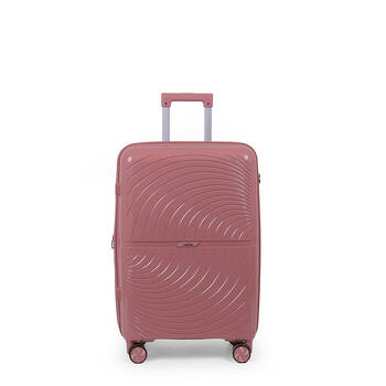 Paklite Solar Medium Travel Luggage Suitcase Lightweight 65x43cm Pink