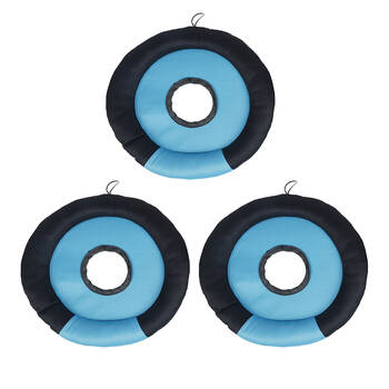 3PK Pro Pet Care Buoyant Dog Frisbee Floating Plush Toy 23cm Assorted