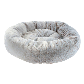 2pc Pro Pet Ruby Luxe Super Soft 70/50cm Dog Bed Round - Grey