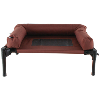 Pro Pet Care 61cm Elevated Sleeping Dog Bed w/ Edge - Brown