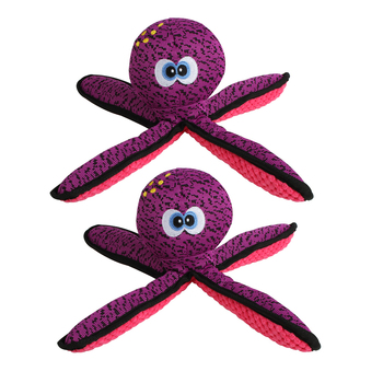 2PK Pro Pet Max Octopus Pet Plush Interactive Play Fun Toy 28x12cm
