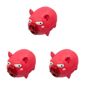 3PK Pro Pet Care Latex Dog Toy With Squeaker 14x7x7cm Assorted