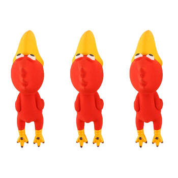 3PK Pro Pet Care Latex Bird Toy With Squeaker 24x9x7cm Assorted