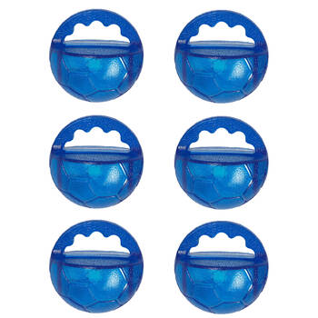 6PK Pro Pet Care TPR Groaning Throw Soccer Ball With Sound 11cm Assorted