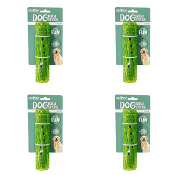 4PK Pro Pet Care TPR Fetch Stick With Crinkle Noise 20cm Assorted