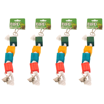 4PK Pro Pet Max Cluster Block Bird Interactive Play Toy Outdoor Camping 33cm