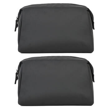 2PK Paklite Spacious Travelling Toiletry Accessory Bag 27x12x16cm Black
