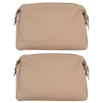 2PK Paklite Spacious Travelling Toiletry Accessory Bag 27x12x16cm Clay