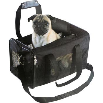 Pro Pet Care 53cm Nylon Mesh Dog Carrier Bag w/ Handle - Black