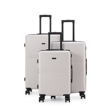 3pc Paklite Elements Travel Luggage Set Suitcase Lightweight Oatmeal