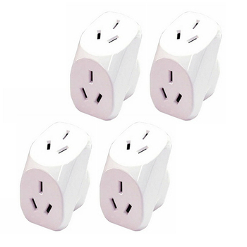4x Sansai 10A Double Adapter Outlet Splitter