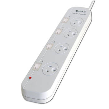Sansai 4 Individual Switch Outlet Powerboard