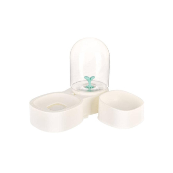 Pakeway Mangosteen Pet Single Feeding Water Bowl White
