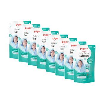 8PK Pigeon Baby Fabric Softener 400ml Refill Odour Remover Gentle On Skin 0m+